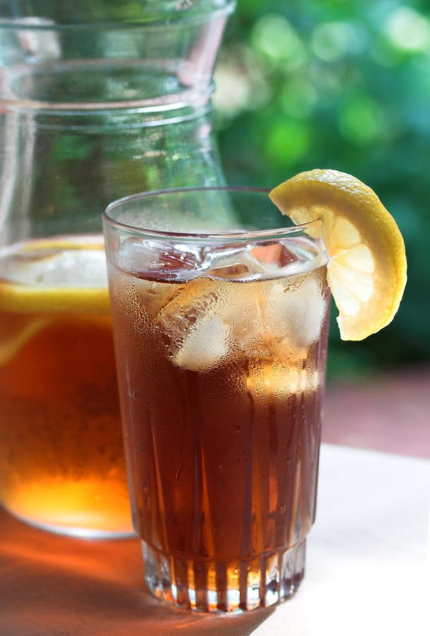 Glass of cold Ice Tea stock image. Image of outdoors, beverage 2628767