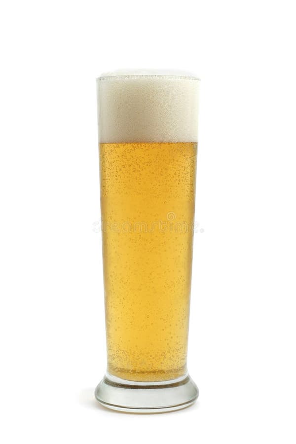 Glass of cold light beer stock photos