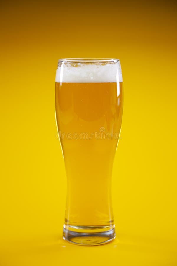 Glass of cold light beer royalty free stock photos