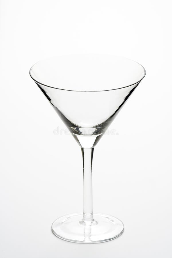 Glass cold martini cocktail isolated stock image