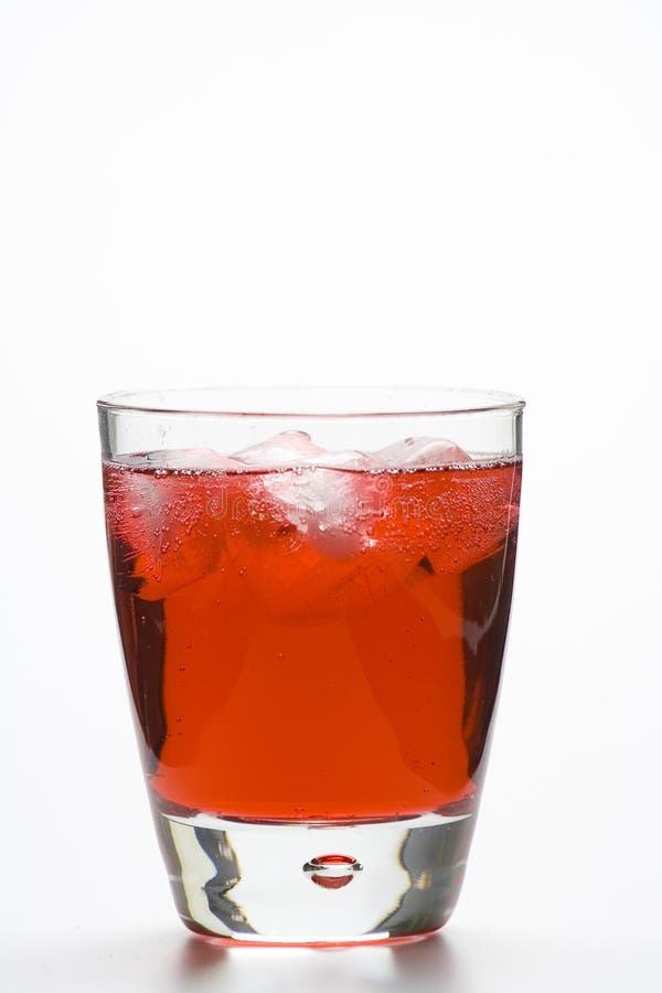 Glass cold martini cocktail isolated stock photo