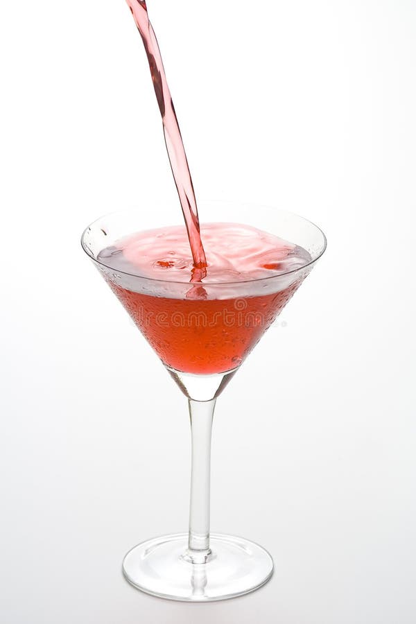 Glass cold martini cocktail isolated royalty free stock images
