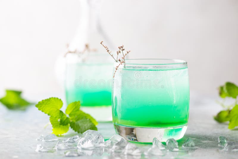 Glass of cold mint drink stock photo. Image of cocktail 178826088