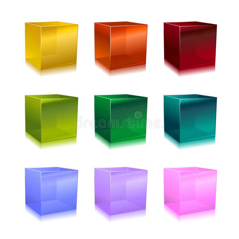 Glass cubes stock illustration