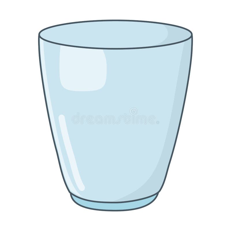 Glass cup cartoon