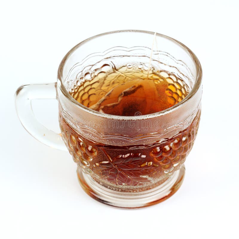 Glass cup of hot tea stock photo. Image of single, breakfast 41827410