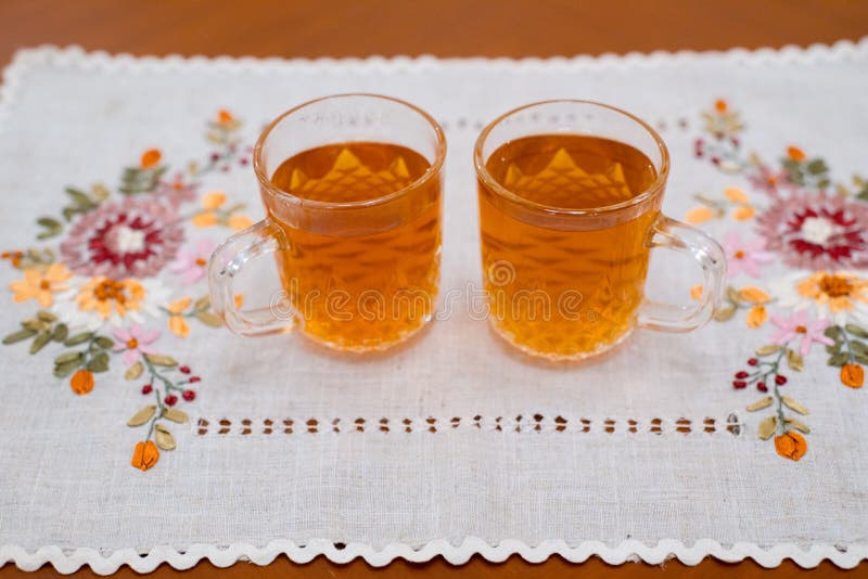 Glass Cup of Ice Tea from Tea on Napkin Stock Photo Image of flavored