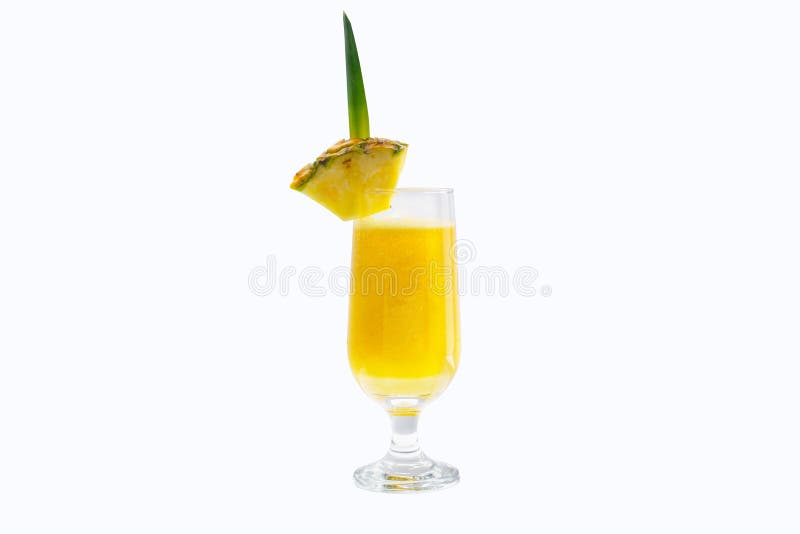 Glass Cup with Pineapple Juice Stock Photo Image of alcohol, chunks