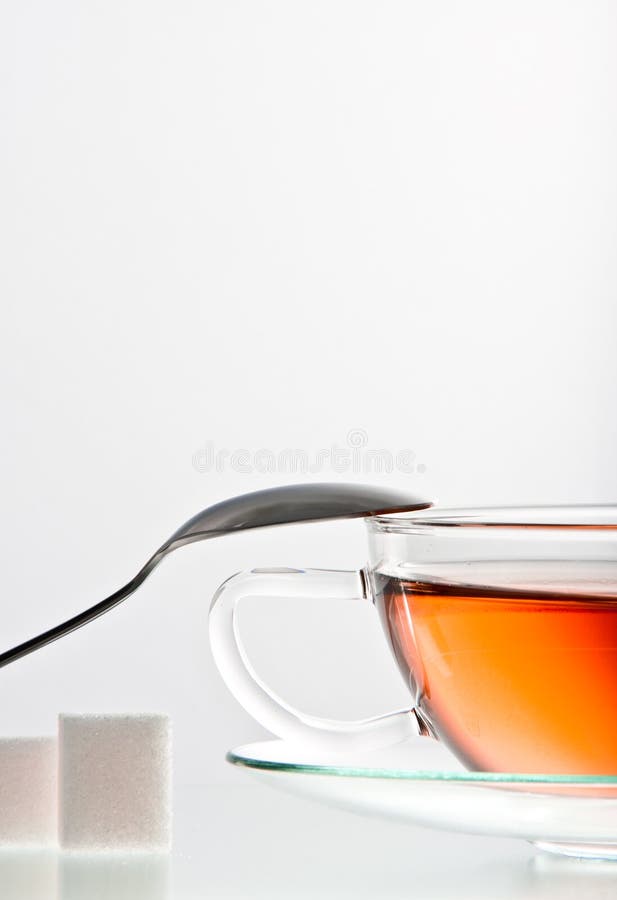 Glass cup of tea stock image. Image of single, details 10397993