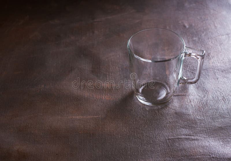 A Glass Cup for Tea and Coffee is on the Table Stock Image Image of