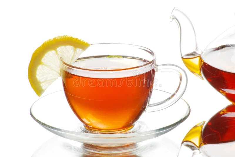 Glass cup of tea stock image. Image of white, drink 268362263