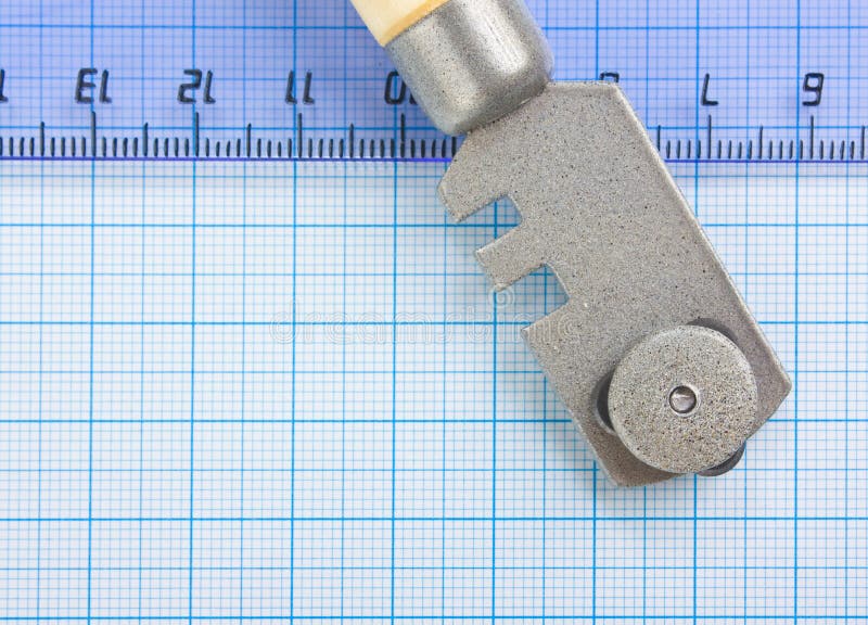 Glass cutter and ruler stock photo. Image of handle, small 67453904