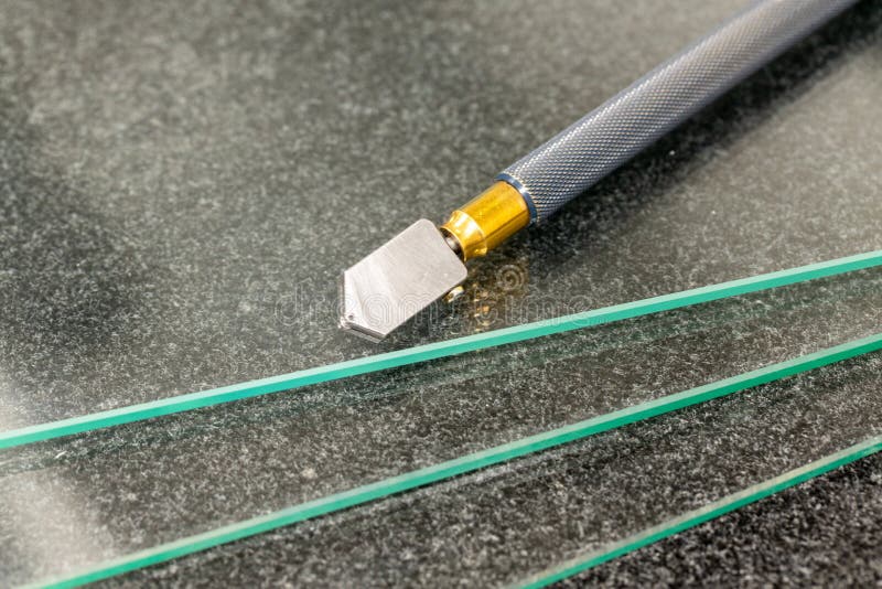 Glass Cutting Tool, Lying Glass Panes Stock Photo Image of instrument