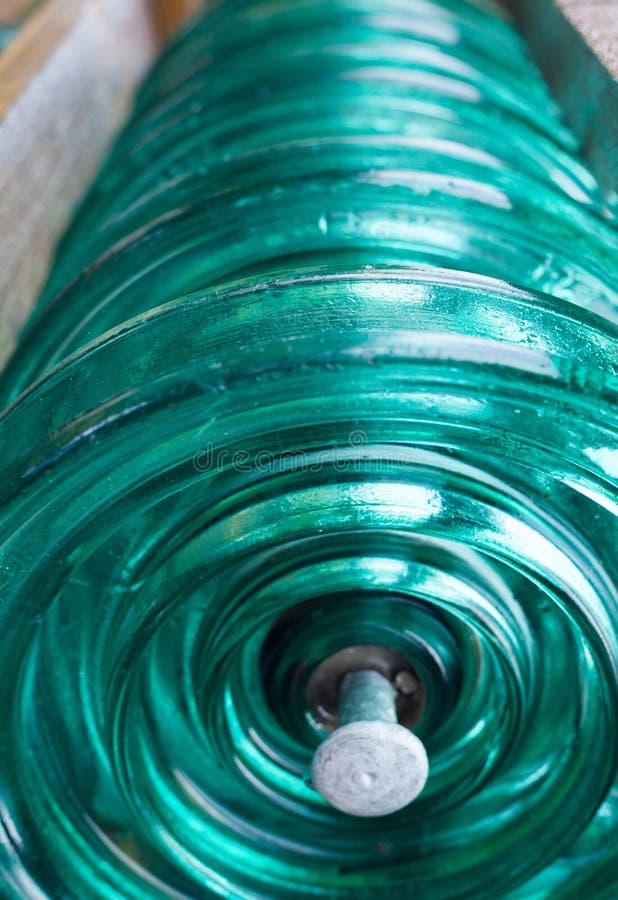 Glass disc insulators stock photo. Image of network 261631606