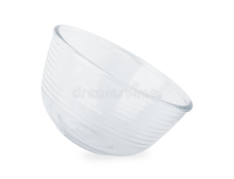 Glass dish on a white background, isolated