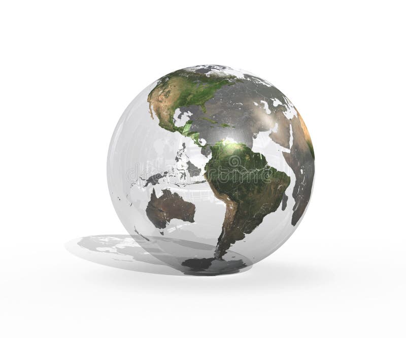 A glass earth. A fragile glass earth A glass earth. A fragile glass earth