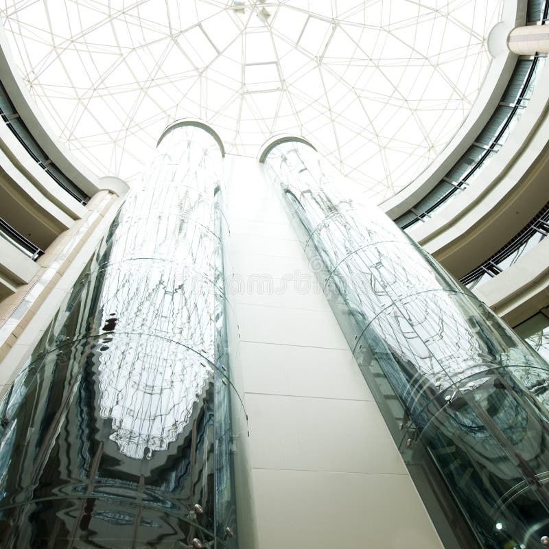Glass elevator stock photo. Image of airport, futuristic 22314784