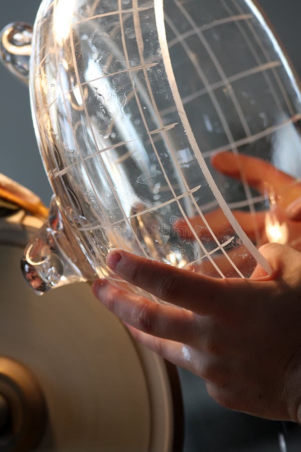 Glass factory stock image