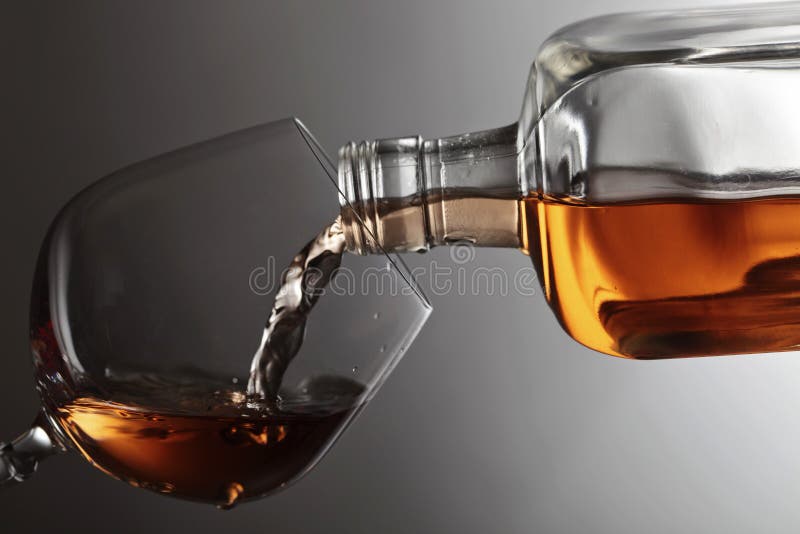 Snifter of brandy . stock photo. Image of brown, amber 118726588