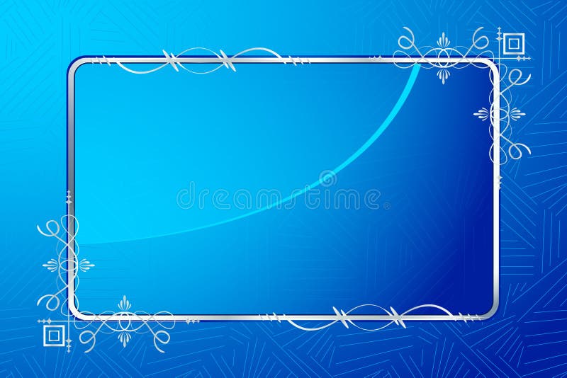 Glass Floral Frame royalty free illustration