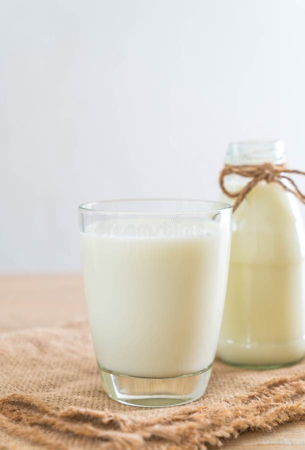 Glass of fresh milk stock image. Image of wooden, natural - 101983971