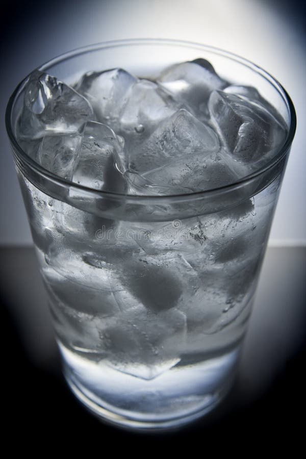 Glass Full Of Ice And Water Stock Photo - Image of thirst, drinking