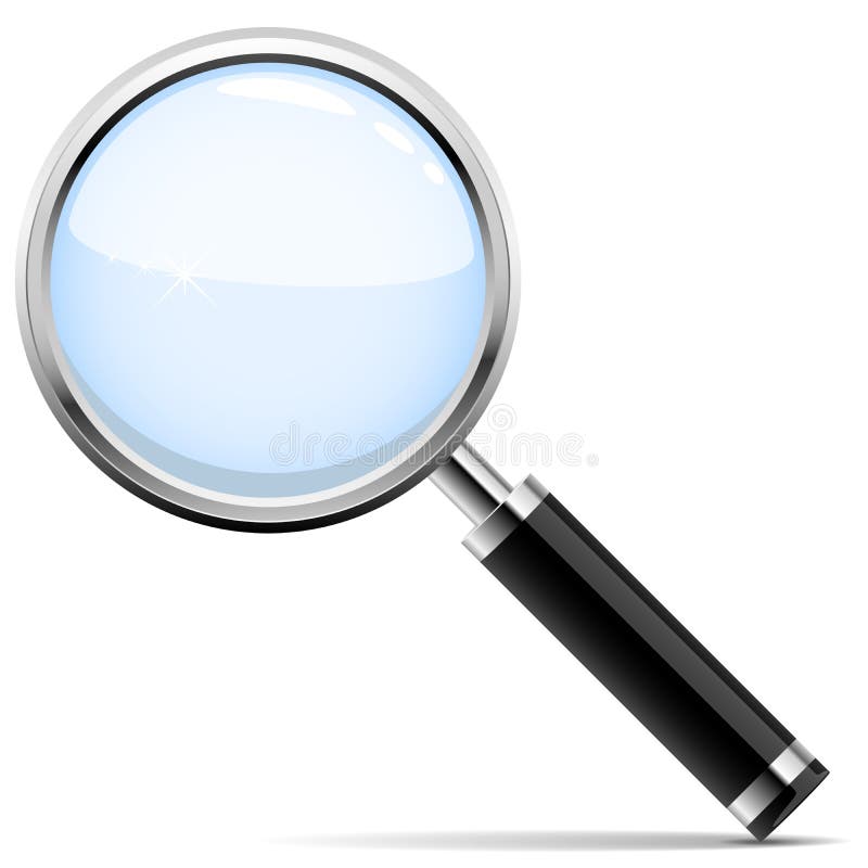 Glass förstoring vektor illustrationer