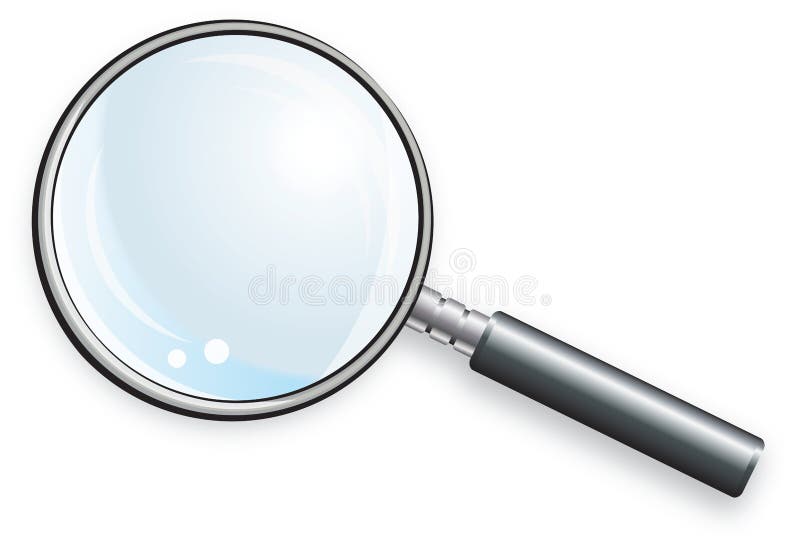 Glass förstoring stock illustrationer
