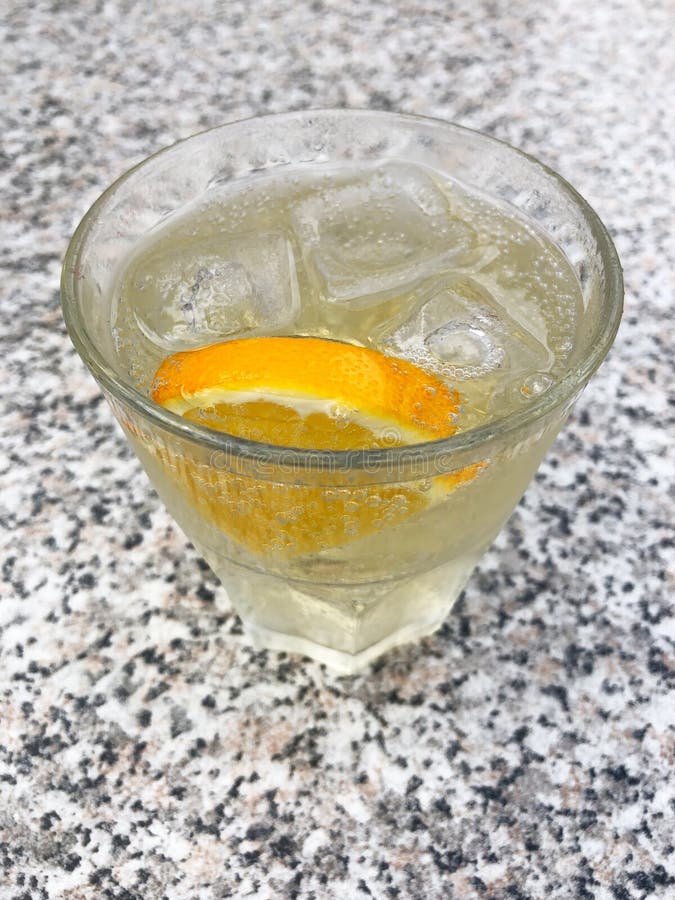 Glass of ginger ale stock image. Image of glass, slice 124316333