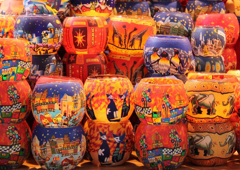 Glass Globe Candle Holders. Stock Photo Image of sale, retail 28588380