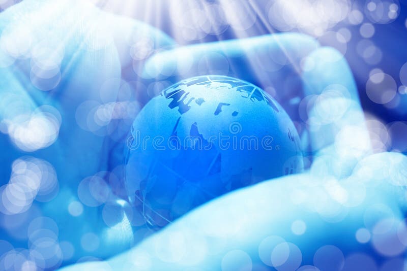 Glass globe and light stock photo. Image of close, beam 119890562