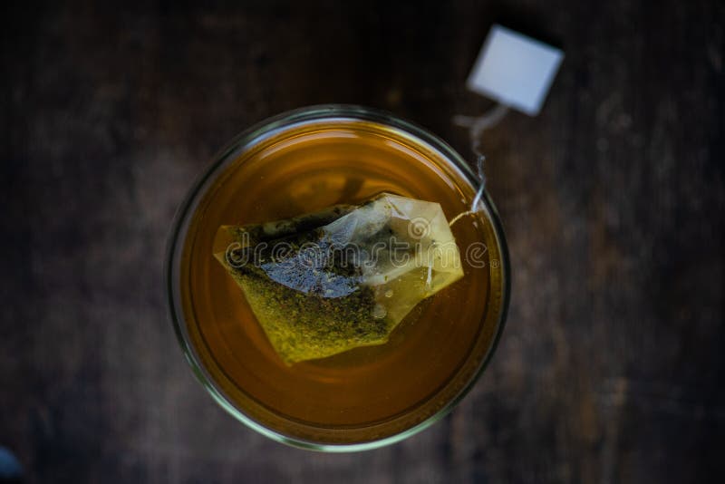 Glass of Green Tea in Glass Cup Stock Image Image of copy, close