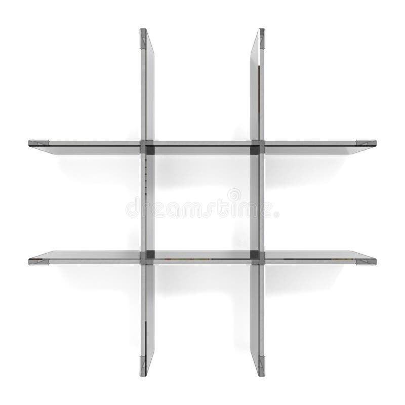 Glass grid shelfs