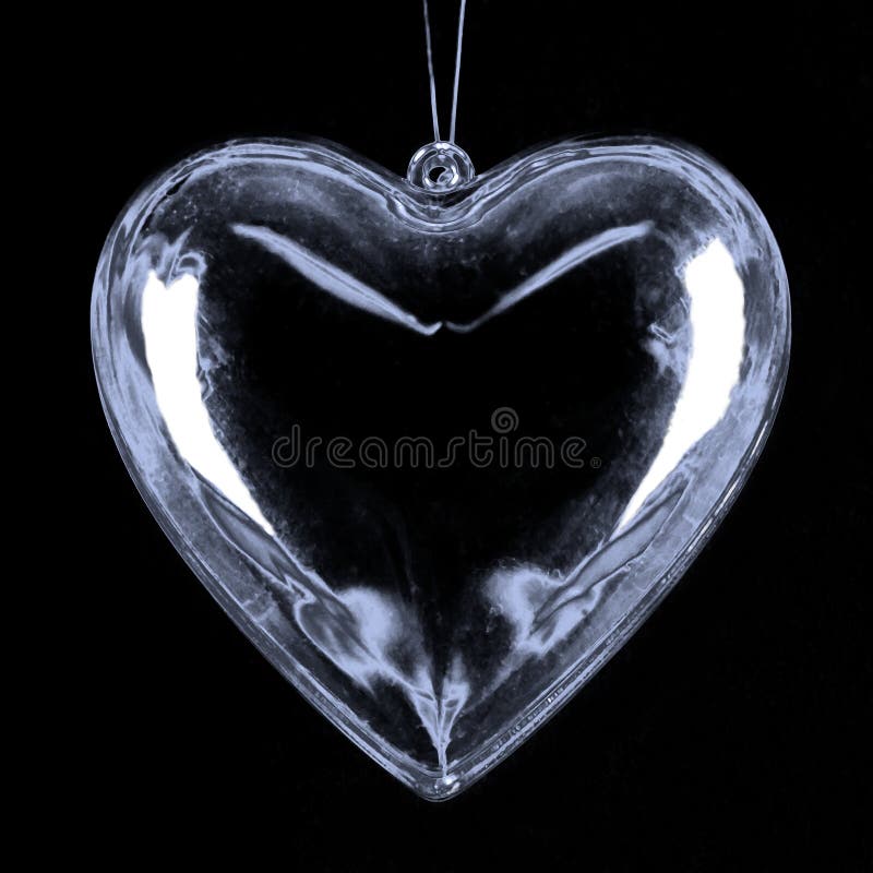 Glass valentine heart pendent