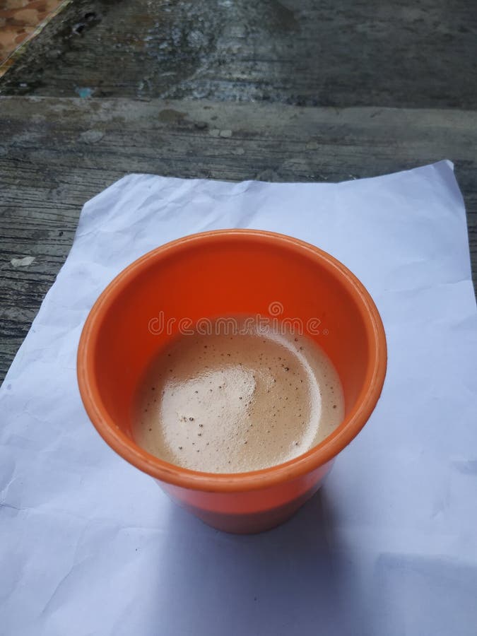 A glass of hot milk coffee stock image. Image of coffee 203888683