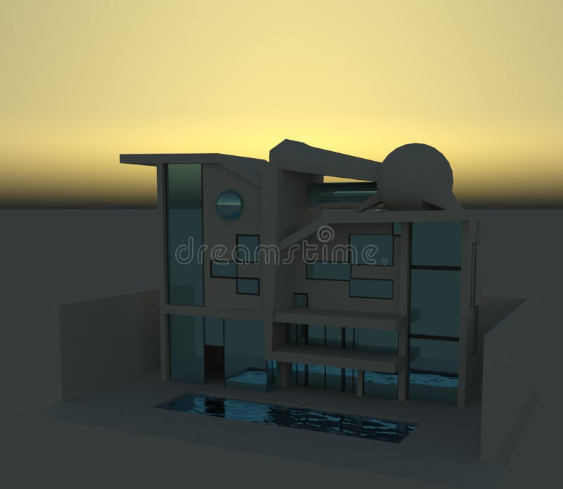 The Glass House stock illustration. Illustration of glass 178535173