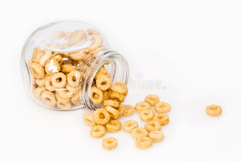 Glass jar full of cereals stock photo. Image of bank 55951266