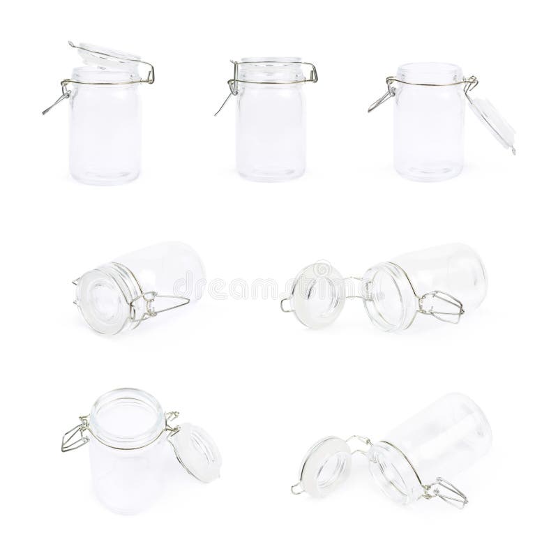 Glass Jar with a Lid Isolated Stock Image Image of close, isolate