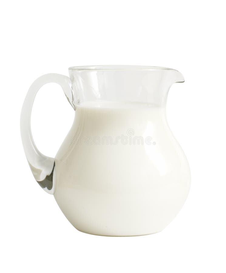 Glass jar with milk