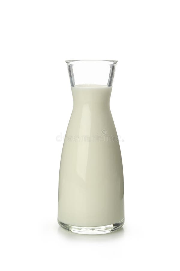 Glass Jar with Milk Isolated on White Background Stock Photo Image of