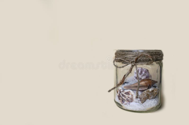 Download Glass Jar With Sea Salt And Shells Yellow Background Stock Image Image Of Aromatic Fresh 152168871 Yellowimages Mockups