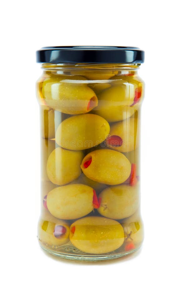Glass Jar of Preserved Olives Stock Photo Image of shot, olive 2575772