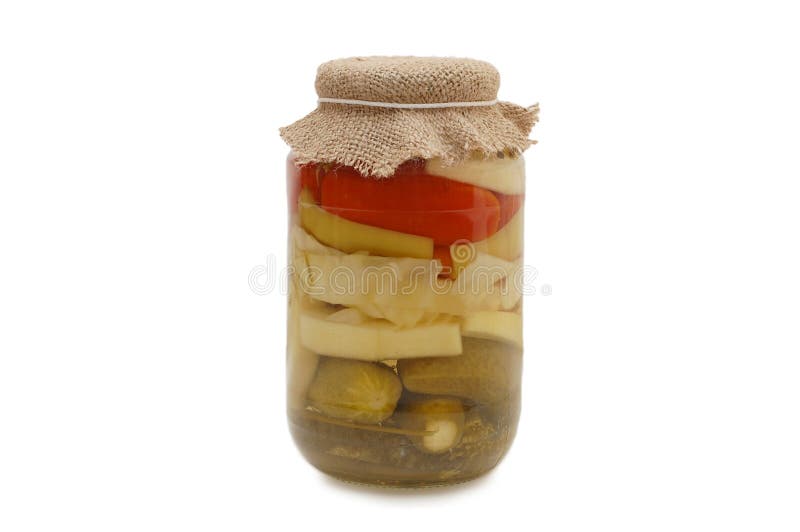 Glass Jar with Tinned Vegetables Stock Photo Image of object, healthy