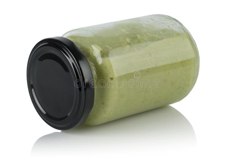 Download Glass Jar Of Wasabi Isolated Stock Image Image Of Condiment Homemade 112286919 Yellowimages Mockups