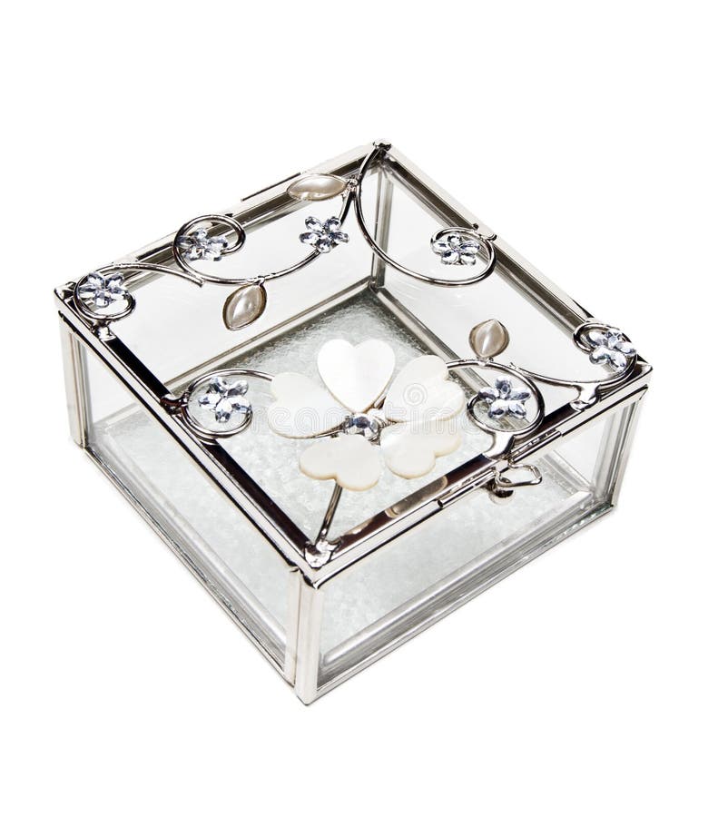Glass jewelry box stock image. Image of jewelry, engagement 24423785