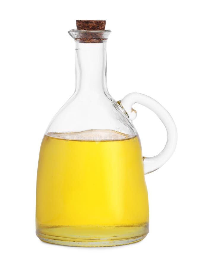 Glass Jug of Cooking Oil Isolated on White Stock Image Image of fresh