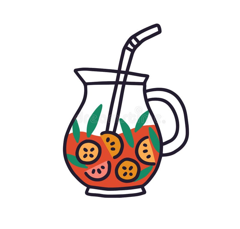 Lemonade Pitcher Jug With Lemons And Mint Leaf Icon Vector Stock