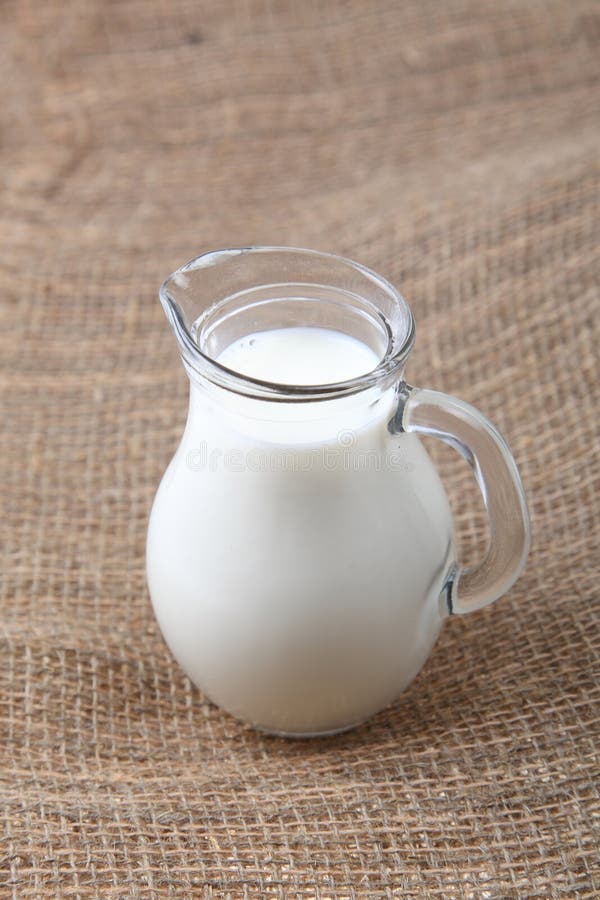 Glass Jug and Glass with Milk Stock Image Image of breakfast, dairy