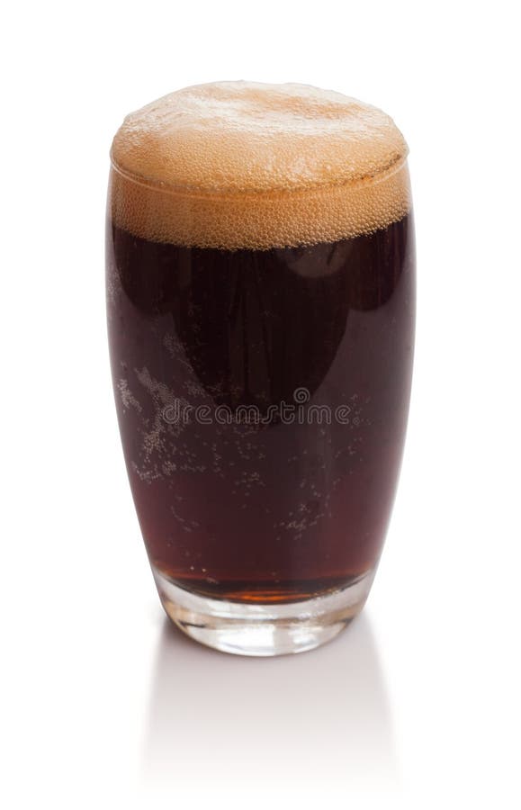 Glass of kvass with froth