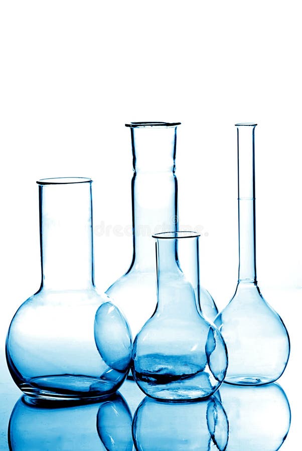 Glass laboratory equipment stock photo. Image of biotechnology 7428326